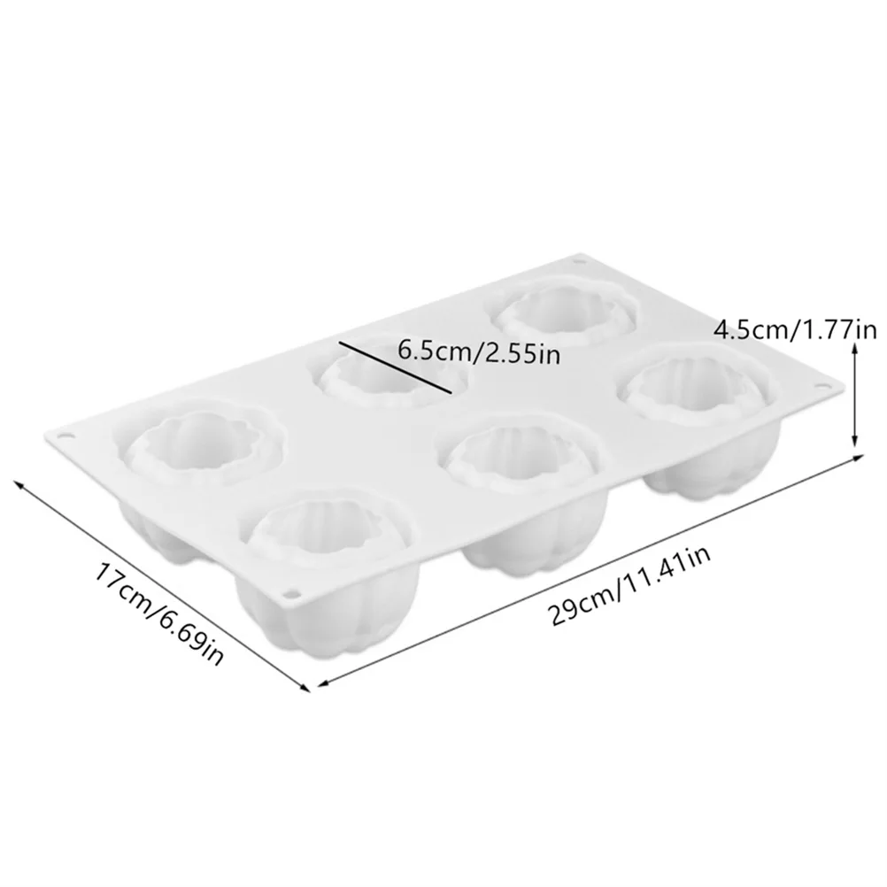 

Halloween 6 Cavity Silicone Pumpkin Cake Mold For Baking Moule Mousse DIY Pastry Decorating Tools Dessert Chocolate Mould