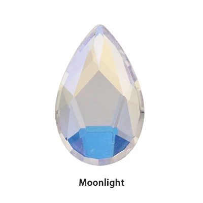 Moonlight 36 шт цветные Стразы для ногтей с плоской задней поверхностью, украшения для ногтей, Хрустальные стеклянные камни для маникюра, 3D блестящие стразы, драгоценные камни, сделай сам, плач - Цвет: Moonlight