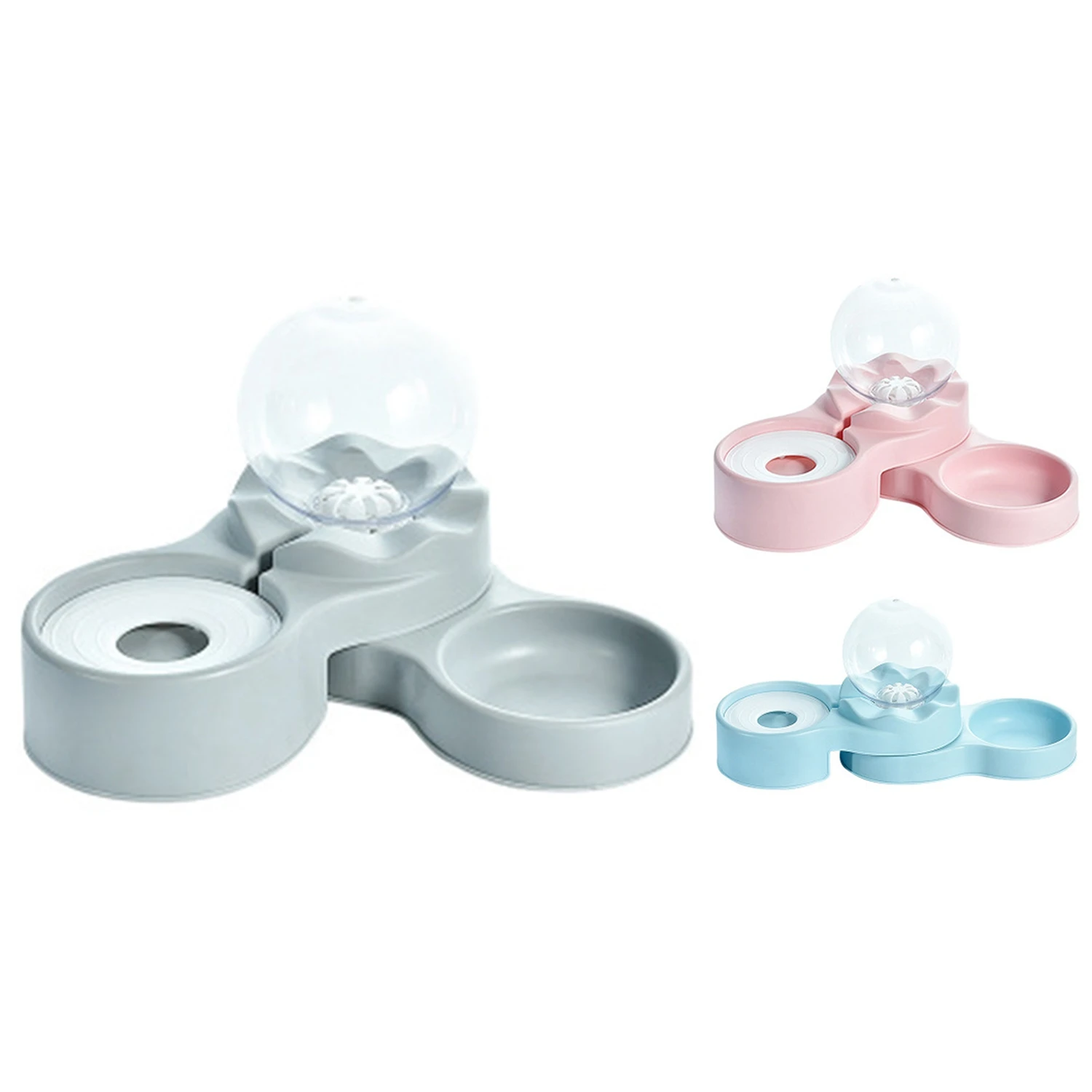 

2 in 1 Automatic Water Dispenser Pet Bowls Set, Durable & Detachable Feeder Bowl, No-Spill Dog Water Bottle