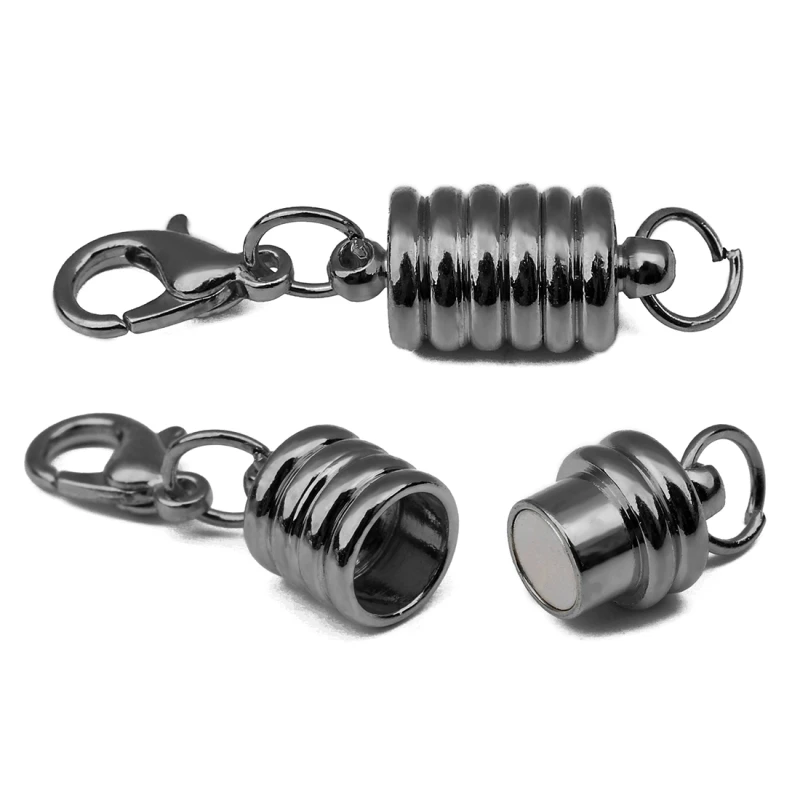 

5pcs/lot clasp for jewelry making gold gun black silver rhodium color 8x17mm magnetic clasp in jewelry connector