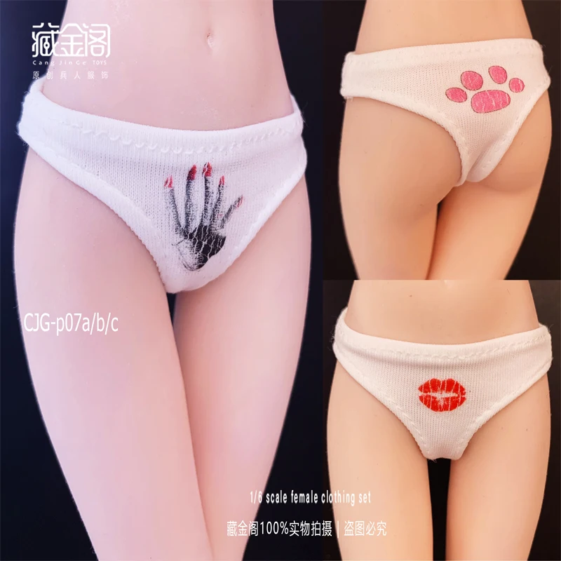 

New 1/6 Scale Female Underwear Cute Briefs Clothes for 12 Inches Seamless Action Figures