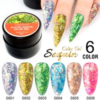 veronni glitter uv gel nail polish shiny hybrid varnishes bright for painting nails art design rainbow gel nail for manicure