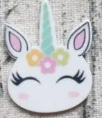 Бежево-белый 15 шт./лот kawaii плоское украшение из смолы Единорог головка полимерные кабошоны принадлежности - Цвет: Бежево-белый