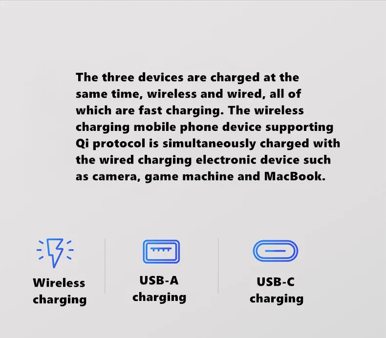 xiaomi18W беспроводная мобильная мощность 10000mAh power bank Qi стандартная Сертификация портативный 2USB-C двухсторонняя Быстрая зарядка