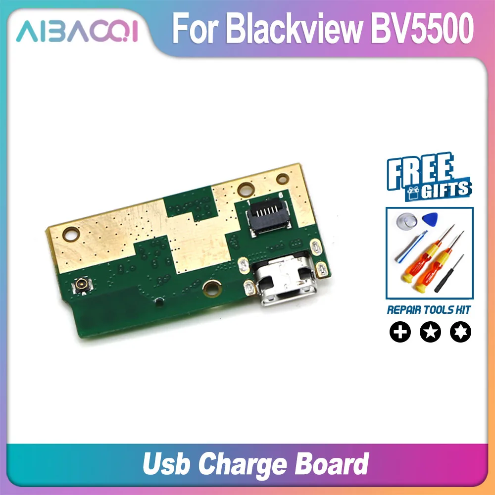 AiBaoQi Brand New Usb Plug Charge Board For Blackview BV5500 Mobile Phone Flex Cables Charging Module Mini USB Port | Мобильные