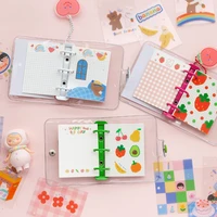 cute 3 hole mini loose leaf notebook planner organizer binder journal diary ring binder kawaii school supplies