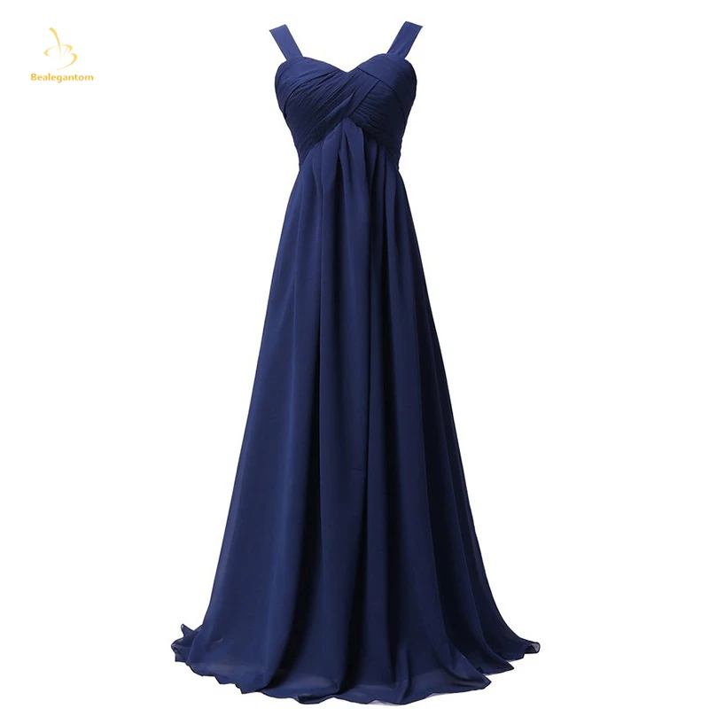 

Bealegantom 2019 Simple Long Chiffon Prom Dresses Bead Lace Up Formal Evening Party Gown Homecoming Dress Vestido De Gala QA1574