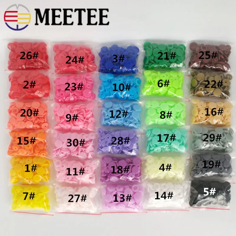 Meetee 100/200/1000sets Resin Snap Button 12mm Plastic Colorful Concealed for Children's Clothing Quilt Cover Accessories | Дом и сад