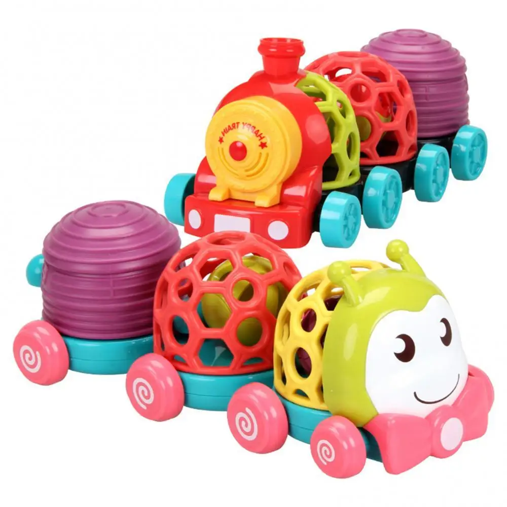 

Mini Cute Cartoon Baby Rattle Roll Ball Car Hand Bell Educational Playing Toy