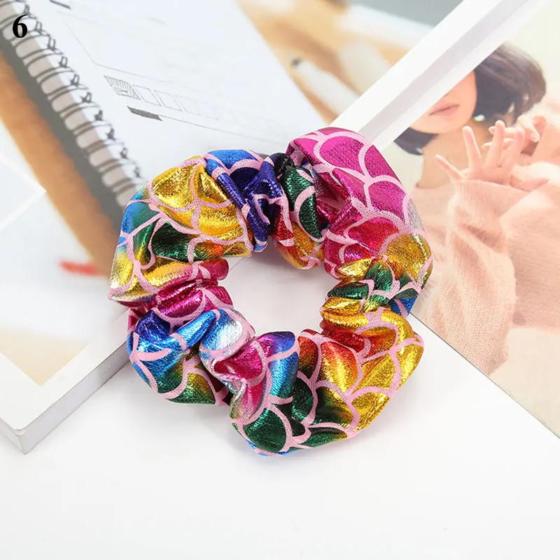 

Shiny Colorful Hair Ties For Women Hair Accessories Elastic Hair Bands Glitter Lady Hair Scrunchies Ponytail Holder Hair Rope