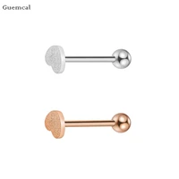 guemcal 1pcs new product all match love straight rod threaded ball lip nail piercing jewelry