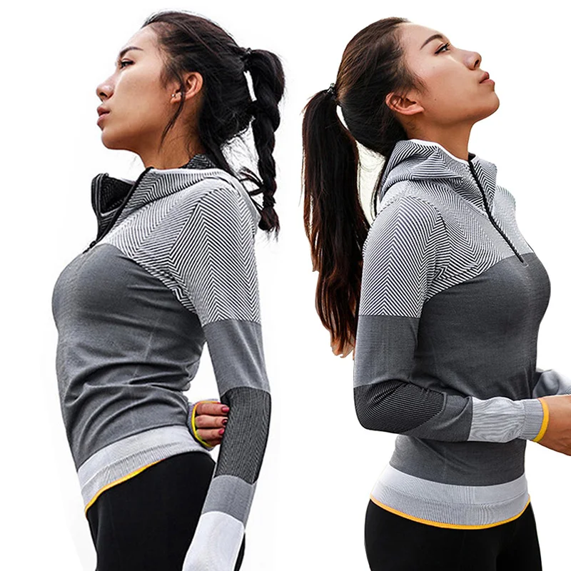 Gymkm женская спортивная куртка для йоги тренировок бега фитнеса Спортивная