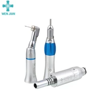wenjian dental external nsk style triple water spray push button contra angle straight handpiece air motor kit dentist equipment