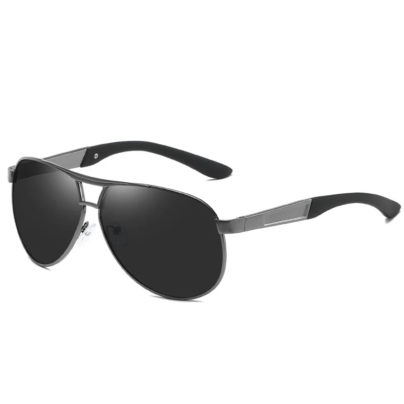 Classic Vintage Polarized Pilot Sunglasses Men Fashion Brand Designer Goggle Driving Mirror Lens Sun Glasses For Male UV400 - Цвет линз: Gun Black