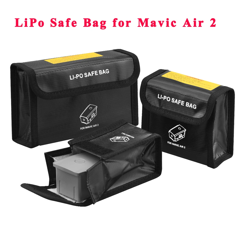 

New Rrrival LiPo Safe Bag Explosion-proof Protective Battery Storage Bag for DJI Mavic Air 2 Drone Battery Storage Bag