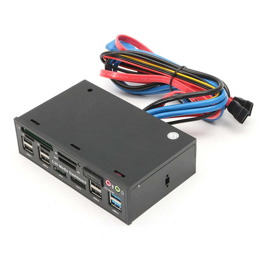 5 25 дюймов USB3.0 привод TF считыватель смарт карт SA TA аудио Передняя панель медиа SD