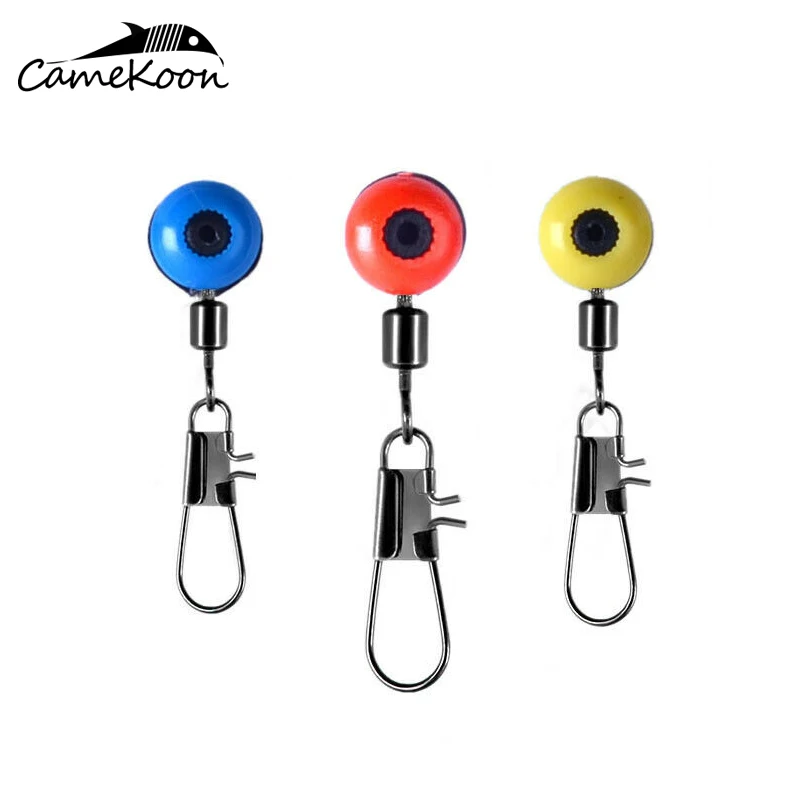 

CAMEKOON 3 Sizes Fishing Line Sinker Slides Kit Float Rolling Swivels with Interlock Snaps Hook Shank Clip Connector Easy to Use