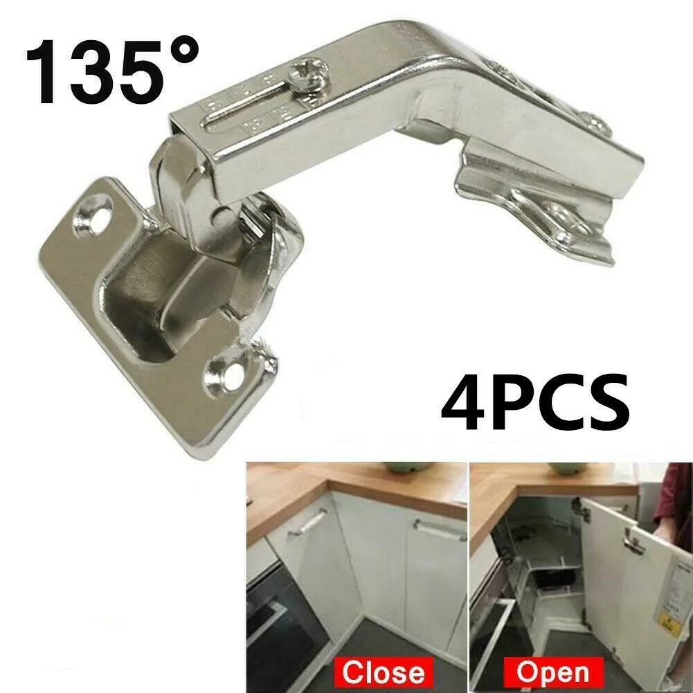 4 шт. угловые складные петли для дверей шкафов 135 градусов|Петли шкафа| |