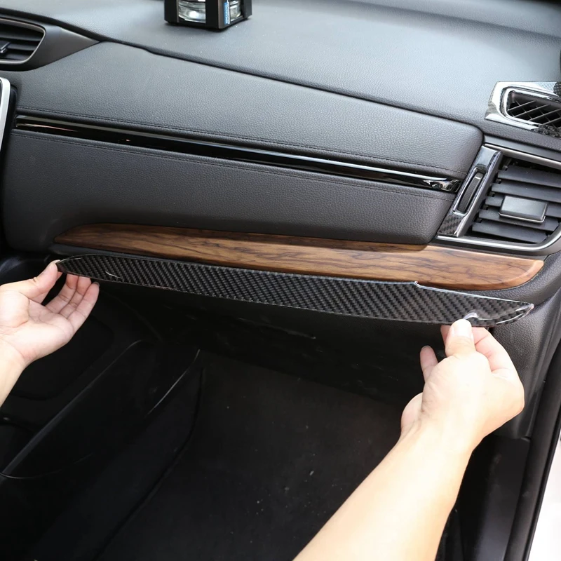 Обшивка панели приборной из углеродного волокна ABS для Honda CR V CRV 2016 2019|Наклейки