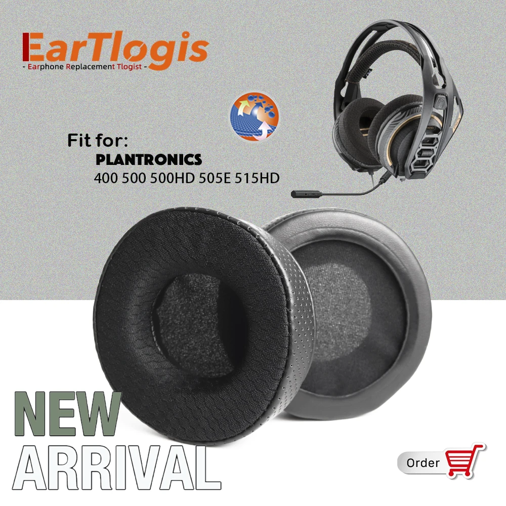 Новое поступление, сменные амбушюры EarTlogis для Plantronics RIG 400 500 500HD 505E 515HD, наушники-вкладыши