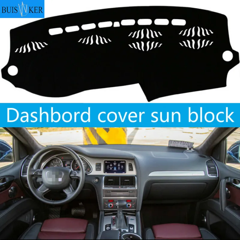 

For AUDI Q7 2016 2017 2018 2019 Dashboard Cover Sun Shade Non-slip Dash Mat Pad Carpet Car Stickers Interior Accessories