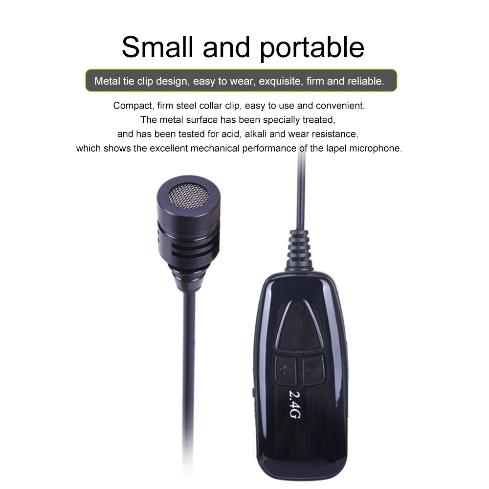 Беспроводной нагрудный микрофон с зажимом 2 4G набор передатчиков и приемников