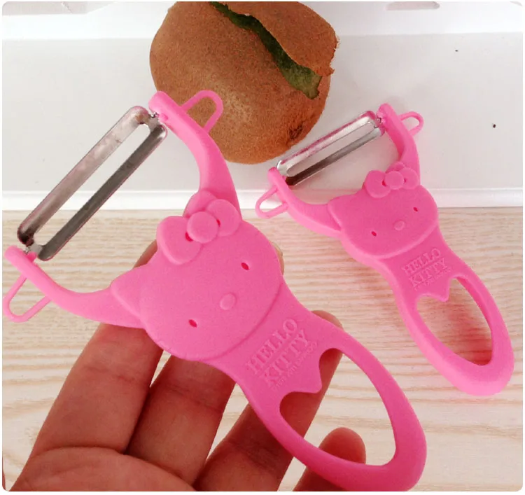 

Kawaii Pink Cartoon Vegetable Fruit Peeler Parer Julienne Cutter Slicer Kitchen Easy Tools Gadgets Helper