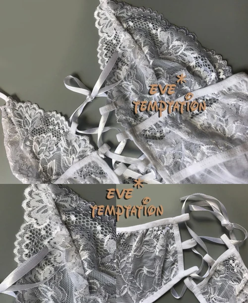 Сексуальное газовое кружевное белье Babydoll белое нижнее длинное прозрачное +
