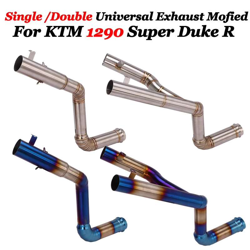 

Слипоны для 1290 Super Duke R, выхлопная труба мотоцикла, модифицированное соединение, средняя тяга 60 мм, с двойным глушителем Escpe