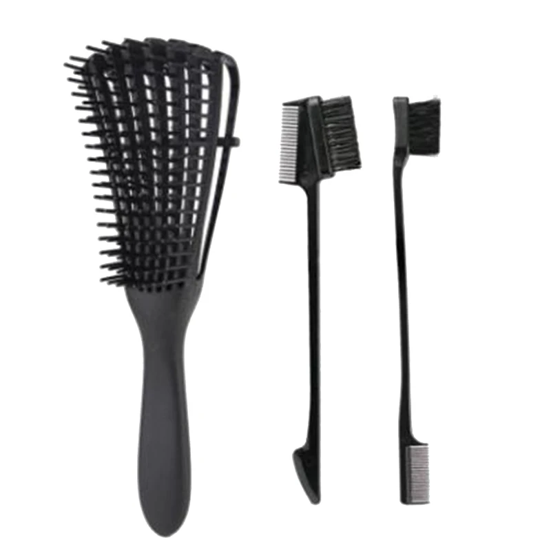 

Detangling Brush For Hair-Detangler For Afro America 3A to 4C Kinky Wavy, Curly, Detangle Easily with Wet / Dry