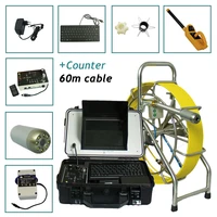 underwater sewer drain pipe inspection video camera 60m cable borescope endoscope camera 40mm self leveling with 512hz receiver