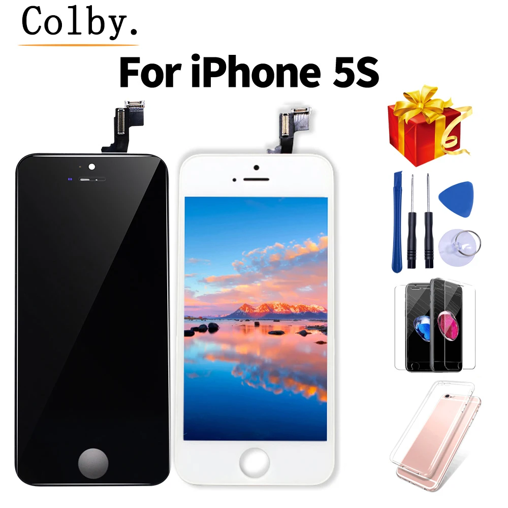 AAA класс lcd ecran для iPhone 5S дисплей сенсорный экран дигитайзер замена сборки
