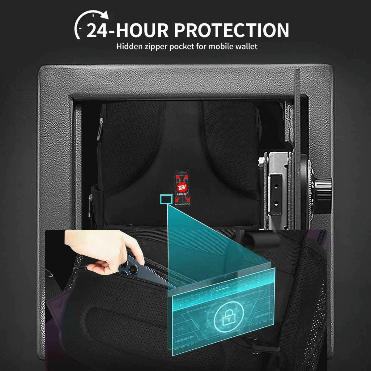 Рюкзак Tigernu для мужчин и женщин нейлоновый водонепроницаемый ноутбука 15 6 дюйма