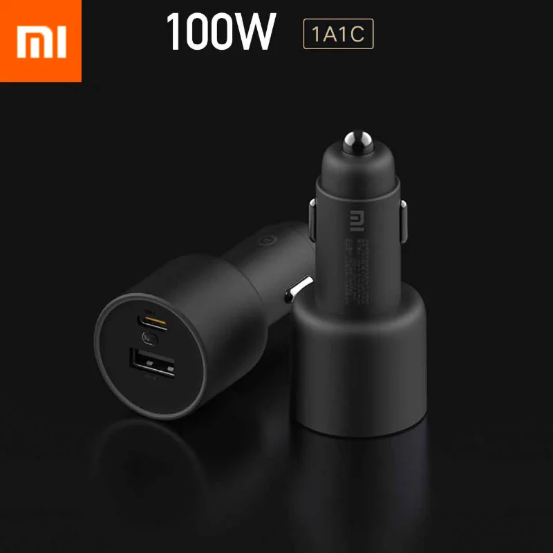 Автомобильное зарядное устройство Xiaomi 100 Вт 5 в 3 А двойной USB быстрый QC зарядный