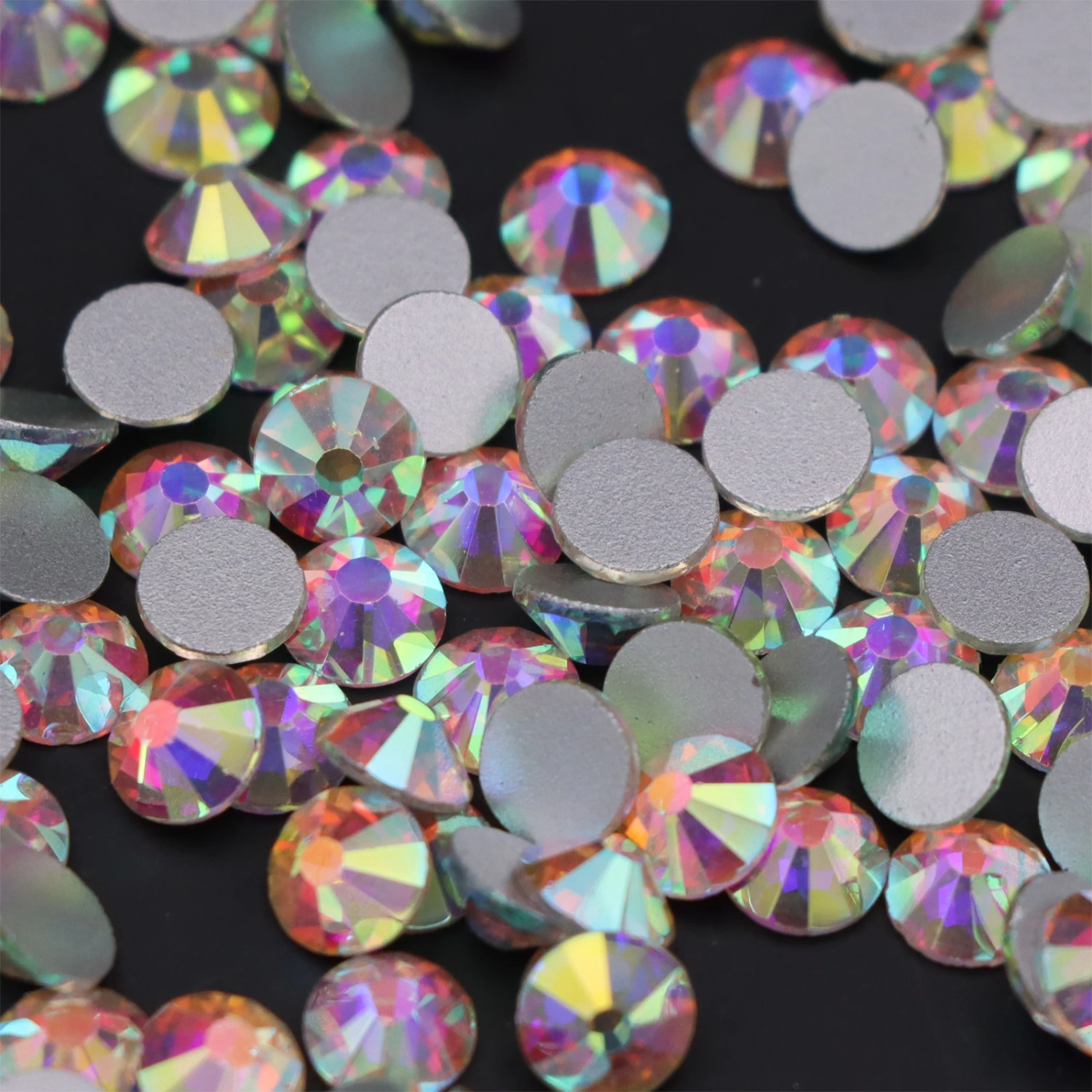 Блестящие стразы Cтразы без горячей фиксации драгоценные камни AB Кристальные