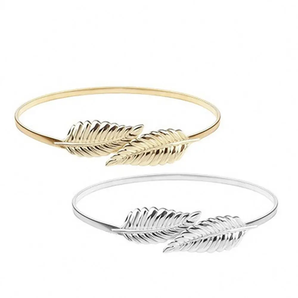 Винтажные модные пояса с листьями металлические ремни эластичные спереди для