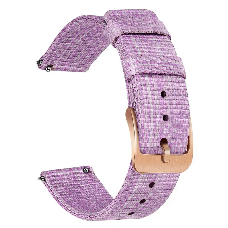 Purple RG Холщовый нейлоновый ремешок для часов 18 мм 20 мм 22 мм универсальный ремешок для часов быстросъемный ремешок застежка из нержавеющей стали браслет+ Инструменты - Цвет ремешка: Purple RG