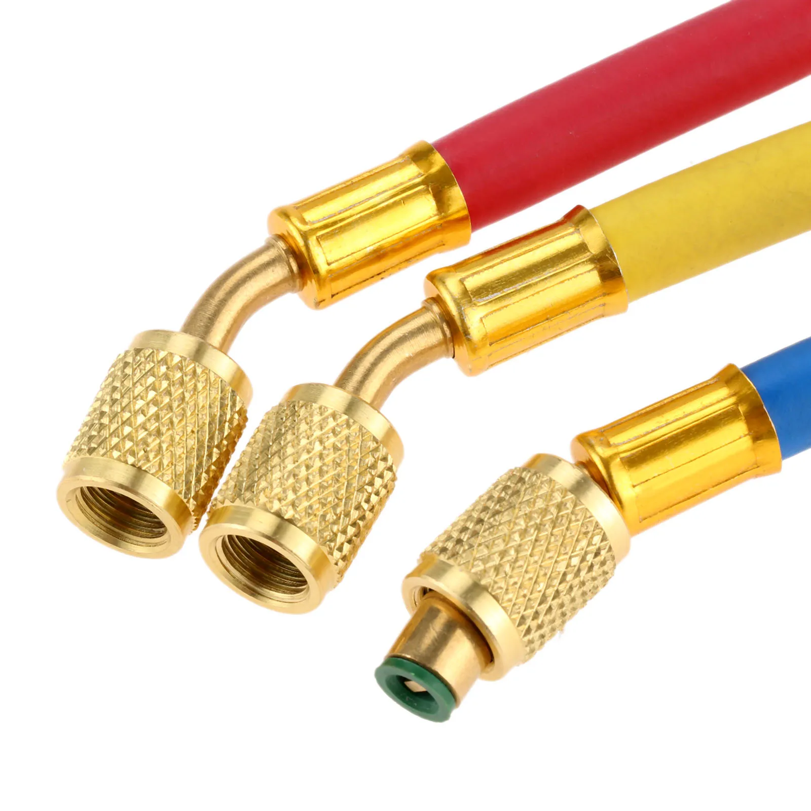 Латунный шланг SAE R134A R410a для хладагента ОВКВ 3 шт. 7 дюймов 1/4 дюйма шланги зарядки