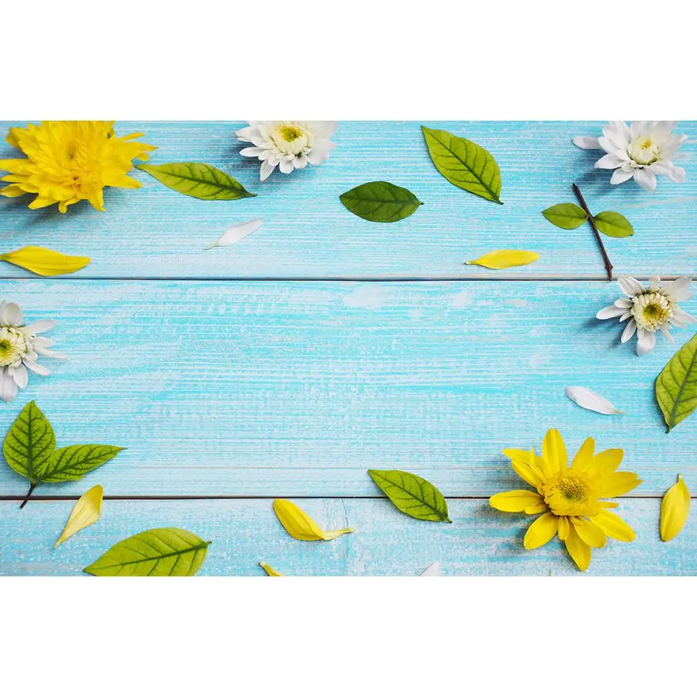 

ZHISUXI Vinyl Custom Photography Backdrops Flower and Wooden Planks Theme Photography Background 191029STR-01