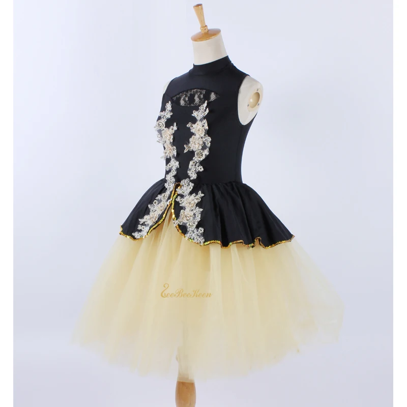 Балетное платье для девочек без рукавов с кружевами | Тематическая одежда и