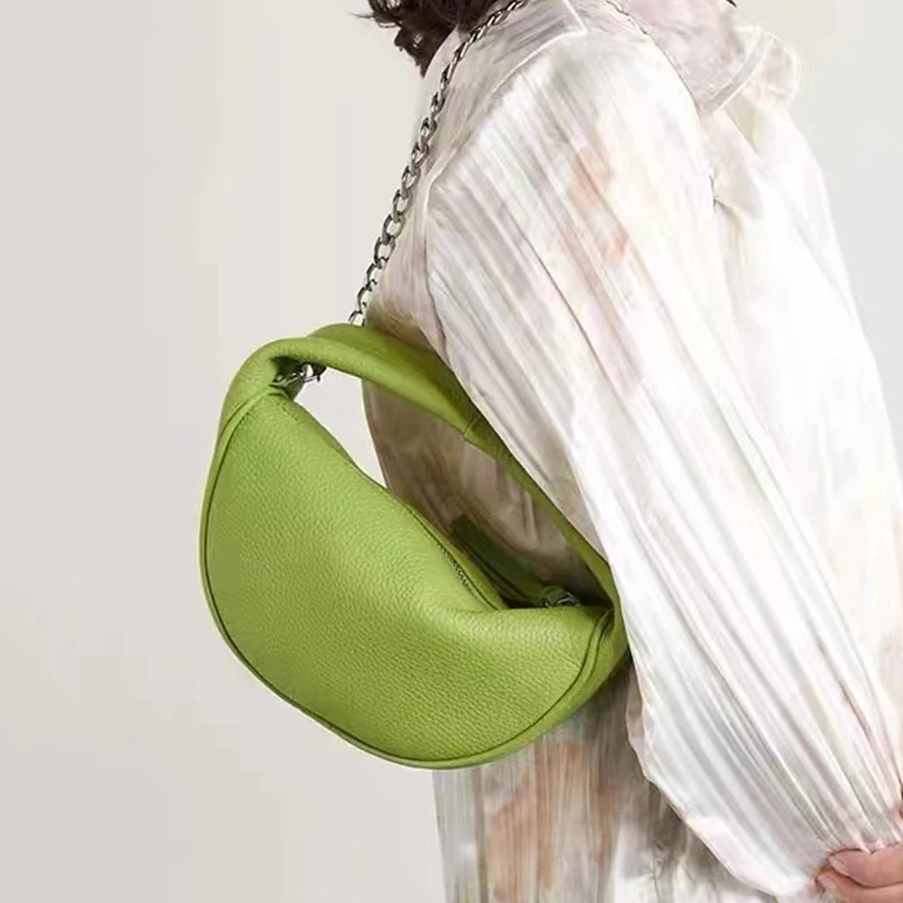 

Fashion Pleated Hobo Women Shoulder Bag Chains Dumpling Women's Bag Solid Color Cloud Hand Bags for Women 2021 Clutch Purse Tote