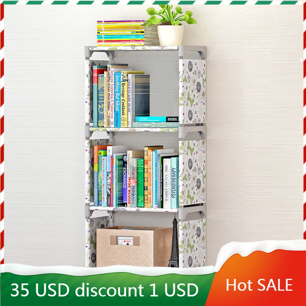 

5 layer Bookcase Simple Assembled Bookshelf Corner Closet Sundries Book Storage Organizer Shelf for Kids Book Rack Furniture
