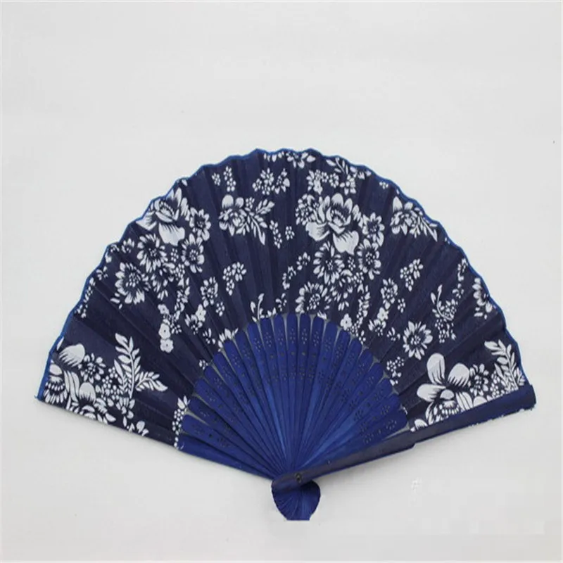 Складной веер из ткани Цветочный Свадебный танцевальный карманный в китайском