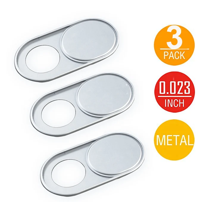 Silver3pcwithpackage Камера для ноутбука объектив чехол для веб-камеры рыбий глаз слайдер ультра тонкий металлический веб-наклейка на камеру затвора для MacBook iMac Pro PC iPad Tablet - Цвет: Silver3pcwithpackage