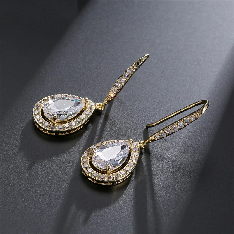 Классические серьги Uilz в форме капли воды ювелирные изделия из кубического