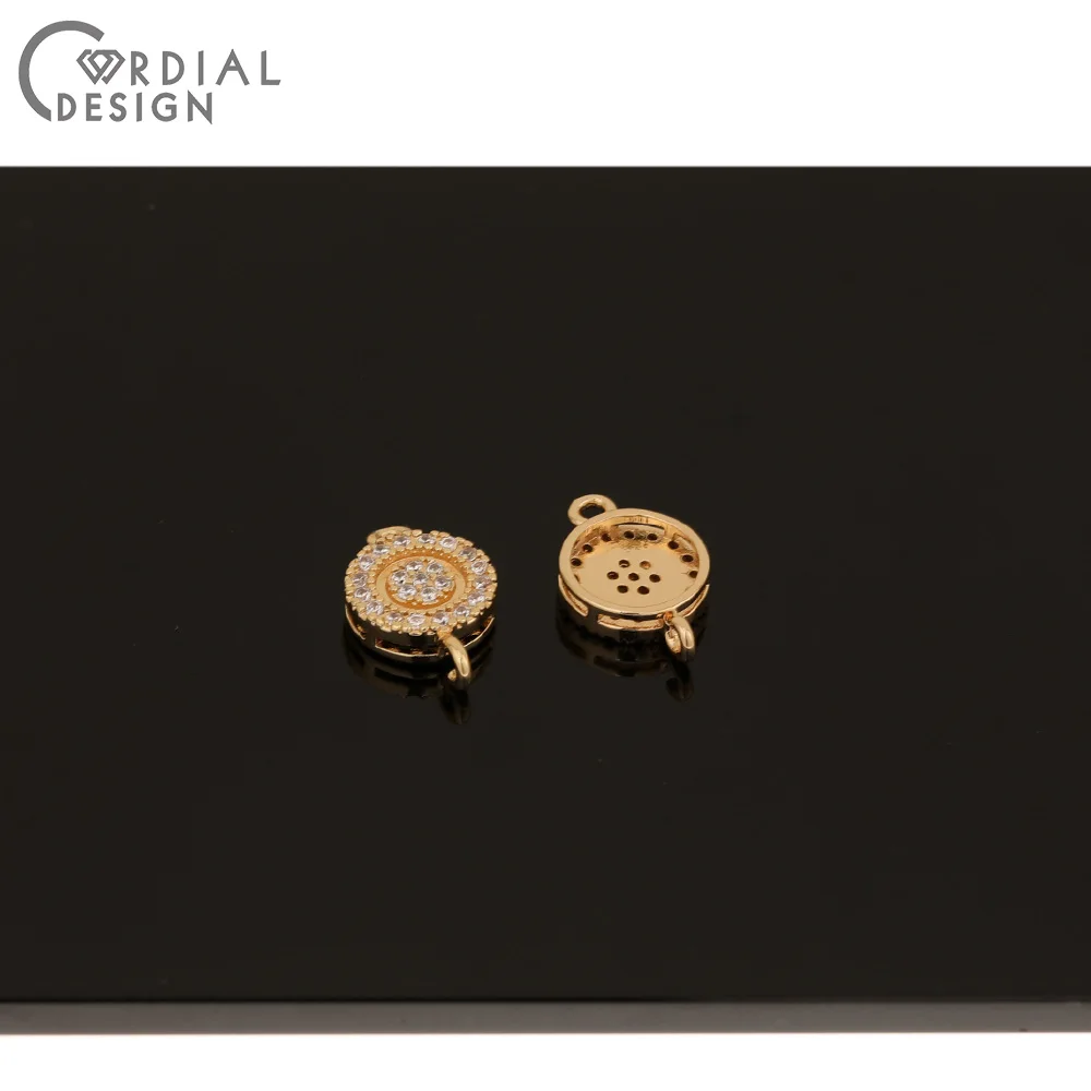 

Cordial Design 50Pcs 11*17MM Jewelry Accessories/Earrings Connectors/Hand Made/CZ Charms/Jewelry Findings & Component/DIY Making