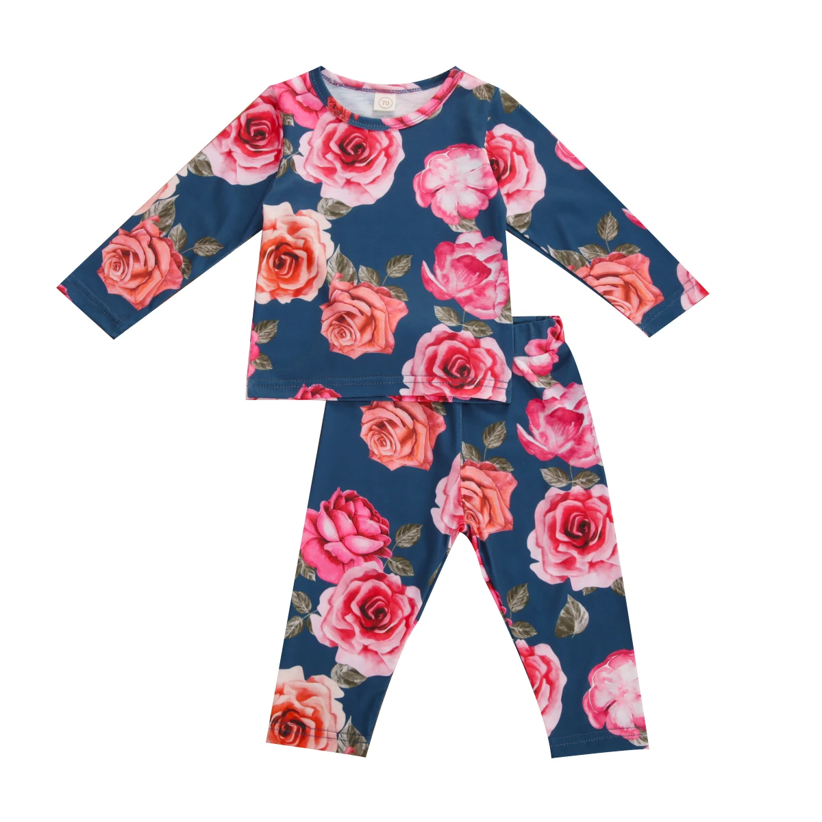 Осенний комплект одежды для новорожденных девочек Топ с длинным рукавом и