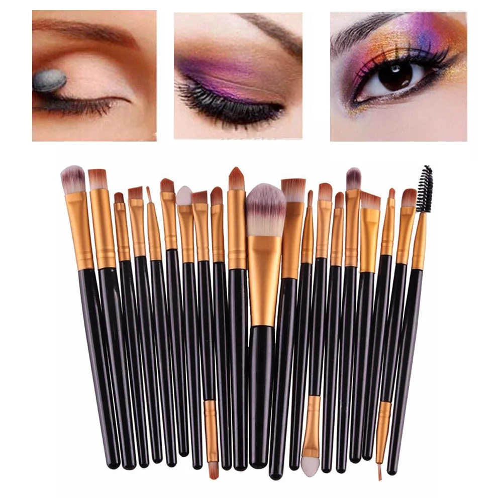 

New 20PCS Make Up Brushes Professional Cosmetic Plastic Handle Basic Eyebrow Eyeshadow Mascara Lip Makeup Brush Set SCI88
