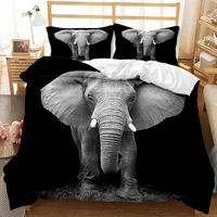 autumn and winter elephant cartoon digital printing duvet cover set single bed double bed two or three sets for boys and girls