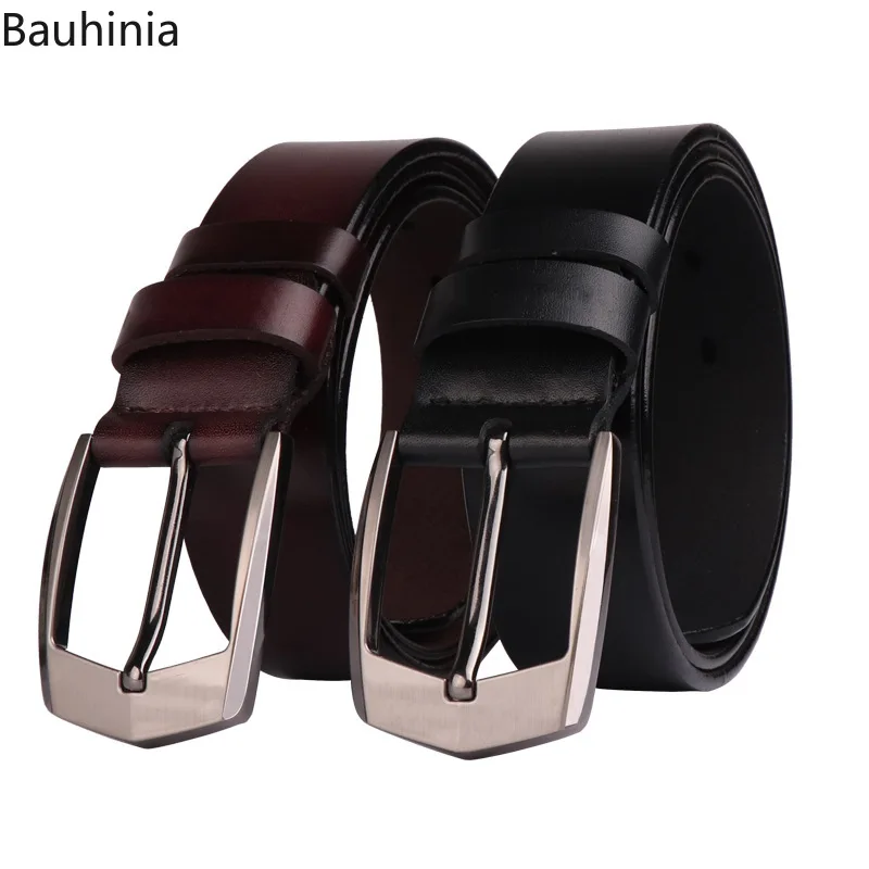 

Fashion New Men's Genuine Leather Belts Designer Belt For Man Pin Buckle With Leather Strap Business Dress Male Waistband Straps